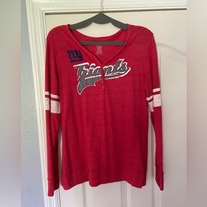 NY Giants NFL long sleeve shirt red large